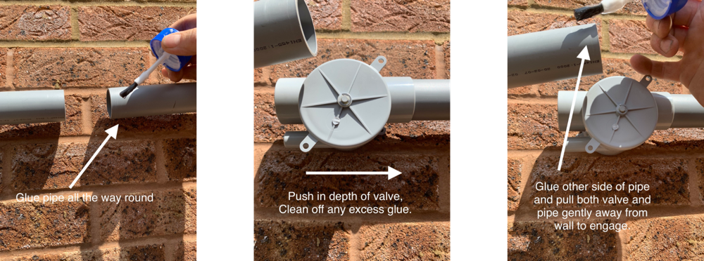 Watertwo valve joining and fixing steps